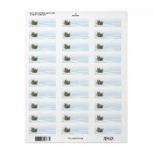 Étiquette de adresse de bougie d'hiver (Feuille entière)