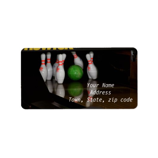 Étiquette de adresse de bowling (Devant)