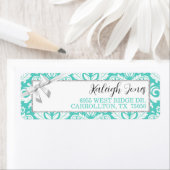 Étiquette de adresse de Bride and Co. (En situation)