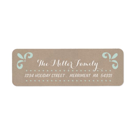 Étiquette de adresse de brosse moderne (Devant)