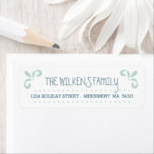 Étiquette de adresse de brosse Whimsy moderne (En situation)