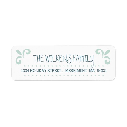 Étiquette de adresse de brosse Whimsy moderne (Devant)