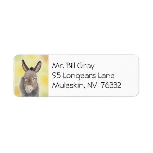 Étiquette de adresse de Burro