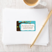 Étiquette de adresse de cadre pour oiseaux mignons (En situation)