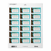 Étiquette de adresse de cadre pour oiseaux mignons (Feuille entière)