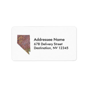 Étiquette de adresse de carte du Nevada