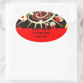 Étiquette de adresse de casino en Lucky Red (Sac)