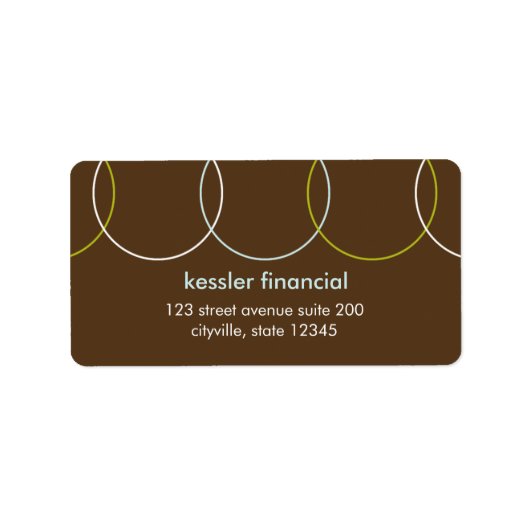 Étiquette de adresse de Cercles de charme (Devant)