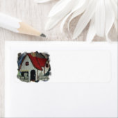 étiquette de adresse de chalet des années 1930 à p (En situation)