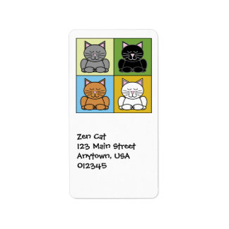 Étiquette de adresse de chat Zen