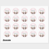 Étiquette de adresse de chaussure pour bébé rose d (Feuille)