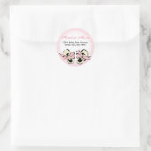 Étiquette de adresse de chaussure pour bébé rose d (Sac)