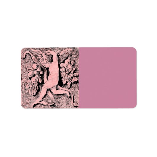 Étiquette de adresse de Cherub ornemental (Devant)