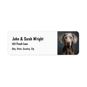 Étiquette de adresse de chien Weimaraner personnal