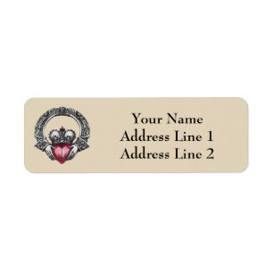 Étiquette de adresse de Claddagh d'Irlandais