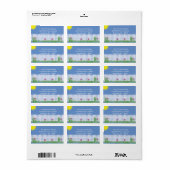 Étiquette de adresse de clôture de poche blanc (Feuille entière)