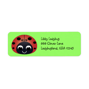 Étiquette de adresse de coccinelle