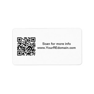 Étiquette de adresse de code de QR