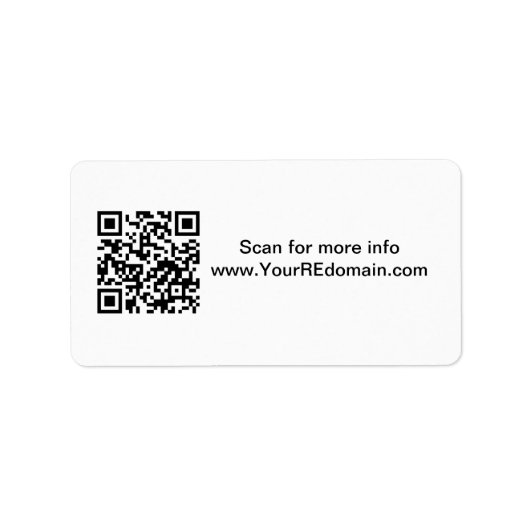 Étiquette de adresse de code QR (Devant)