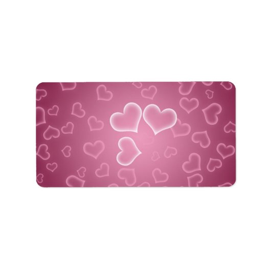 Étiquette de adresse de coeur (Devant)