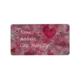 Étiquette de adresse de coeur