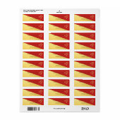 Étiquette de adresse de coeur de Parties scintilla (Feuille entière)