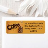 Étiquette de adresse de Coffee Lover par RoseWrite (En situation)