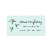 Étiquette de adresse de colibri (Devant)