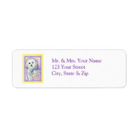 Étiquette de adresse de coton de Tulear