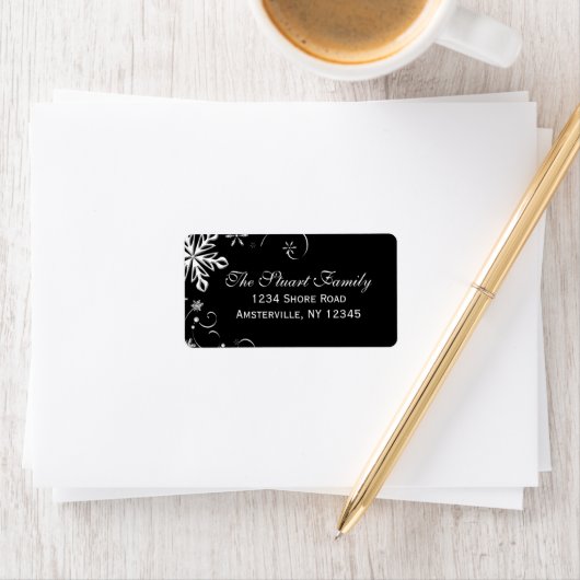 Étiquette de adresse de coupure de neige (En situation)