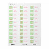 Étiquette de adresse de couronne de printemps (Feuille entière)
