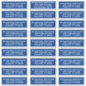 Étiquette de adresse de courrier individuel Bleu d (Devant)