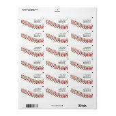 étiquette de adresse de couture de base-ball (Feuille entière)
