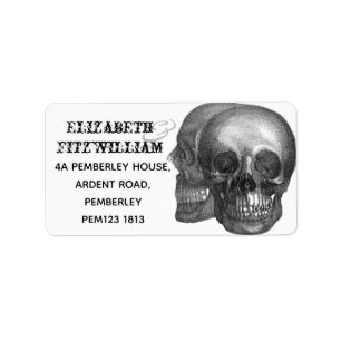 Étiquette de adresse de crâne
