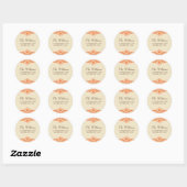 Étiquette de adresse de défilement orange et Brown (Feuille)