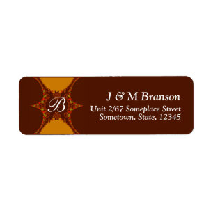 Étiquette de adresse de dentelle d'art fractal Mon