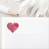 ÉTIQUETTE DE ADRESSE de DESIGN CARDIAQUE mignon ab (En situation)