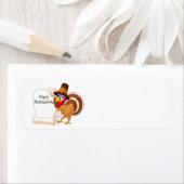 Étiquette de adresse de dinde du jour de Thanksgiv (En situation)