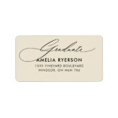 Étiquette de adresse de diplôme (Devant)