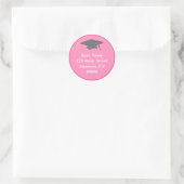 Étiquette de adresse de diplôme classique (rose) (Sac)