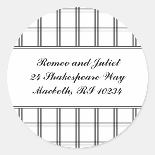 Étiquette de adresse de Dogwood Plaid (Devant)