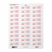 Étiquette de adresse de Donut Watercolor moderne (Feuille entière)