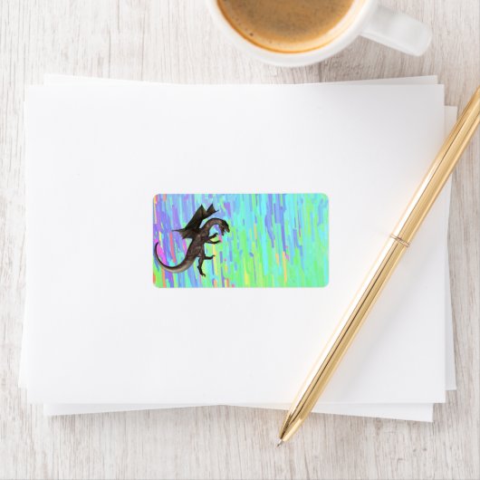 Étiquette de adresse de dragon (En situation)