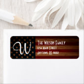 Étiquette de adresse de drapeau américain personna (En situation)