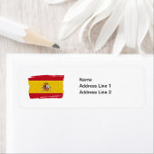 ÉTIQUETTE DE ADRESSE DE DRAPEAU ESPAGNE (En situation)