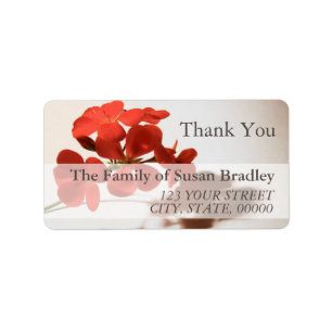 Étiquette de adresse de famille de Merci de