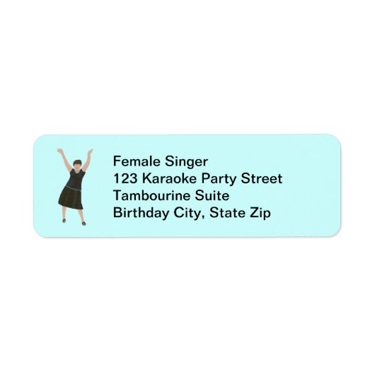 Étiquette de adresse de fête d'anniversaire de la (Devant)
