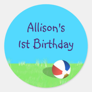 Étiquette de adresse de fête de piscine ou Sticker