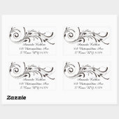 Étiquette de adresse de fleurs (Feuille)