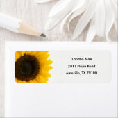 Étiquette de adresse de fleurs de tournesol (En situation)